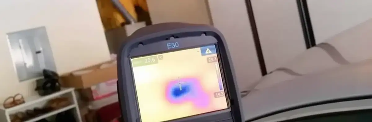mold inspection using thermal imaging technology to detect moisture and hidden mold in a home in Jersey City, NJ